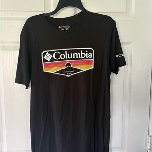 Columbia Men's Black Tee with Multicolor Logo